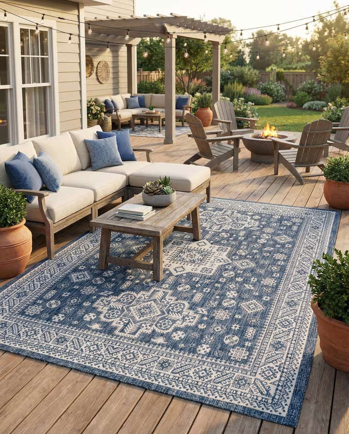 9' x 12' Easy-Clean Aztec Indoor / Outdoor Rug