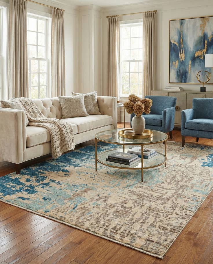 Detail image of 6' 2 x 9' 4 Hand Knotted Darya Rug