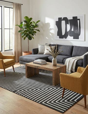 7' x 10' Easy-Clean Modern Indoor / Outdoor Rug