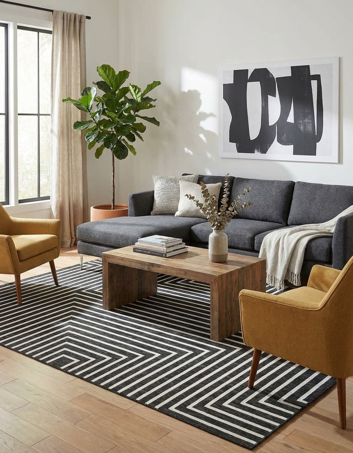 7' x 10' Easy-Clean Modern Indoor / Outdoor...