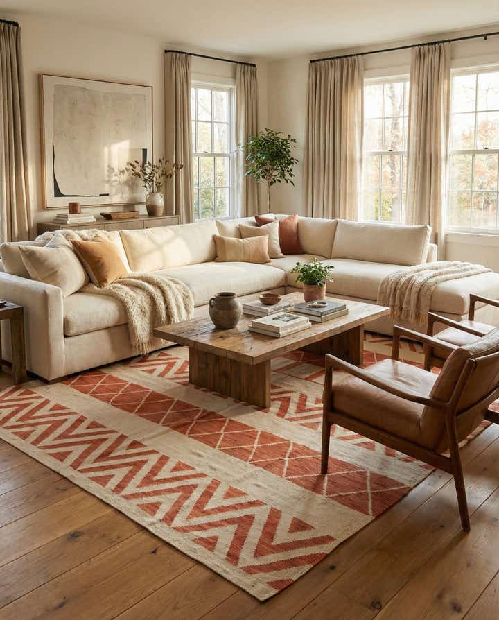 8' 3 x 10' Hand Woven Kilim Modern Wool Rug
