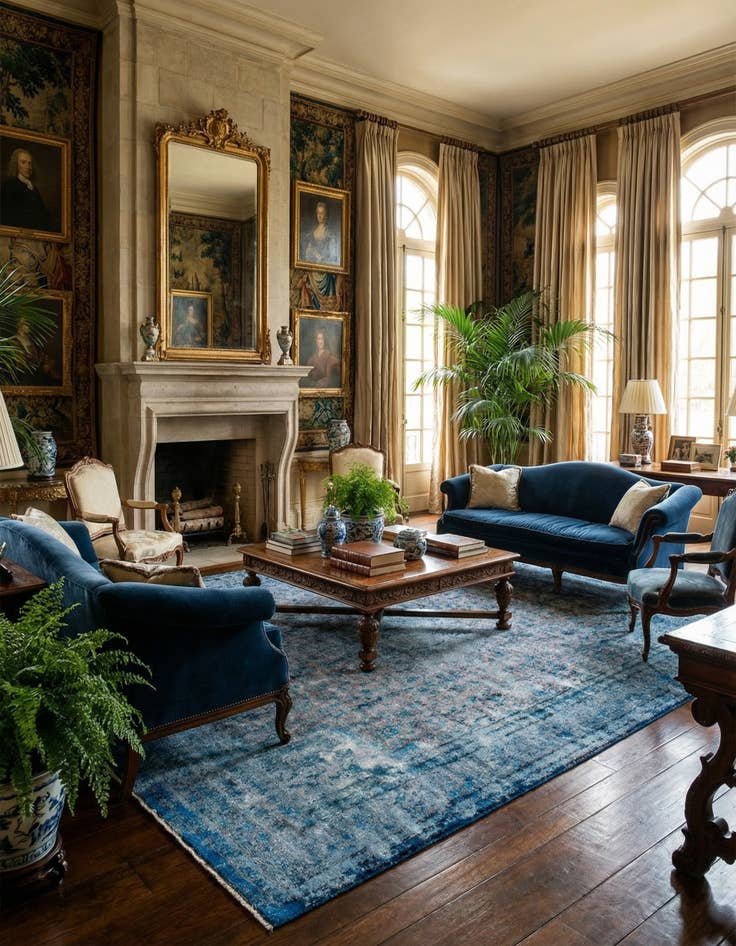 Detail image of 10' x 13' Vintage Royal Wool Rug