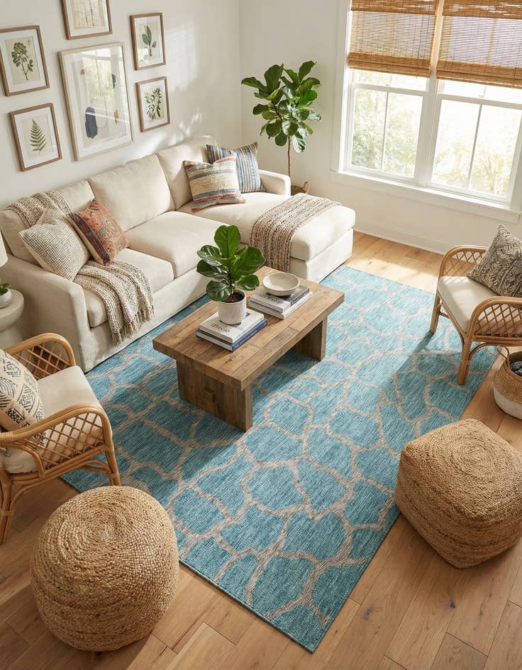 Detail image of 7' x 10'  Washable Safari Indoor / Outdoor Rug