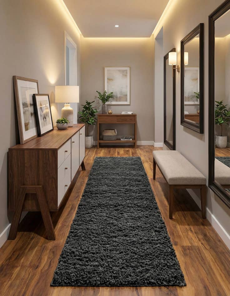 Detail image of 2' 6 x 16' 5 Everyday Shag Runner Rug