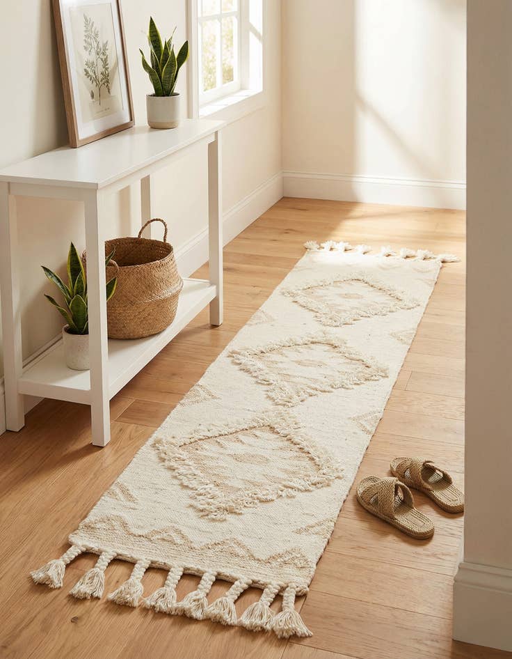 Detail image of  2' 2 x 8' 2  Hand Woven Arizona Wool Runner Rug