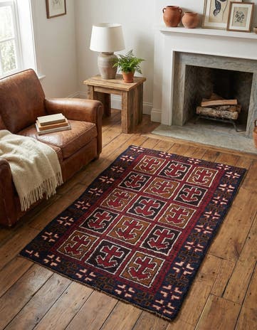 2' 10 x 4' 8 Hand Knotted Balouch Persian Wool Rug