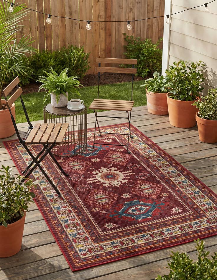 Detail image of  5' 3 x 8'  Washable Baja Indoor / Outdoor Rug