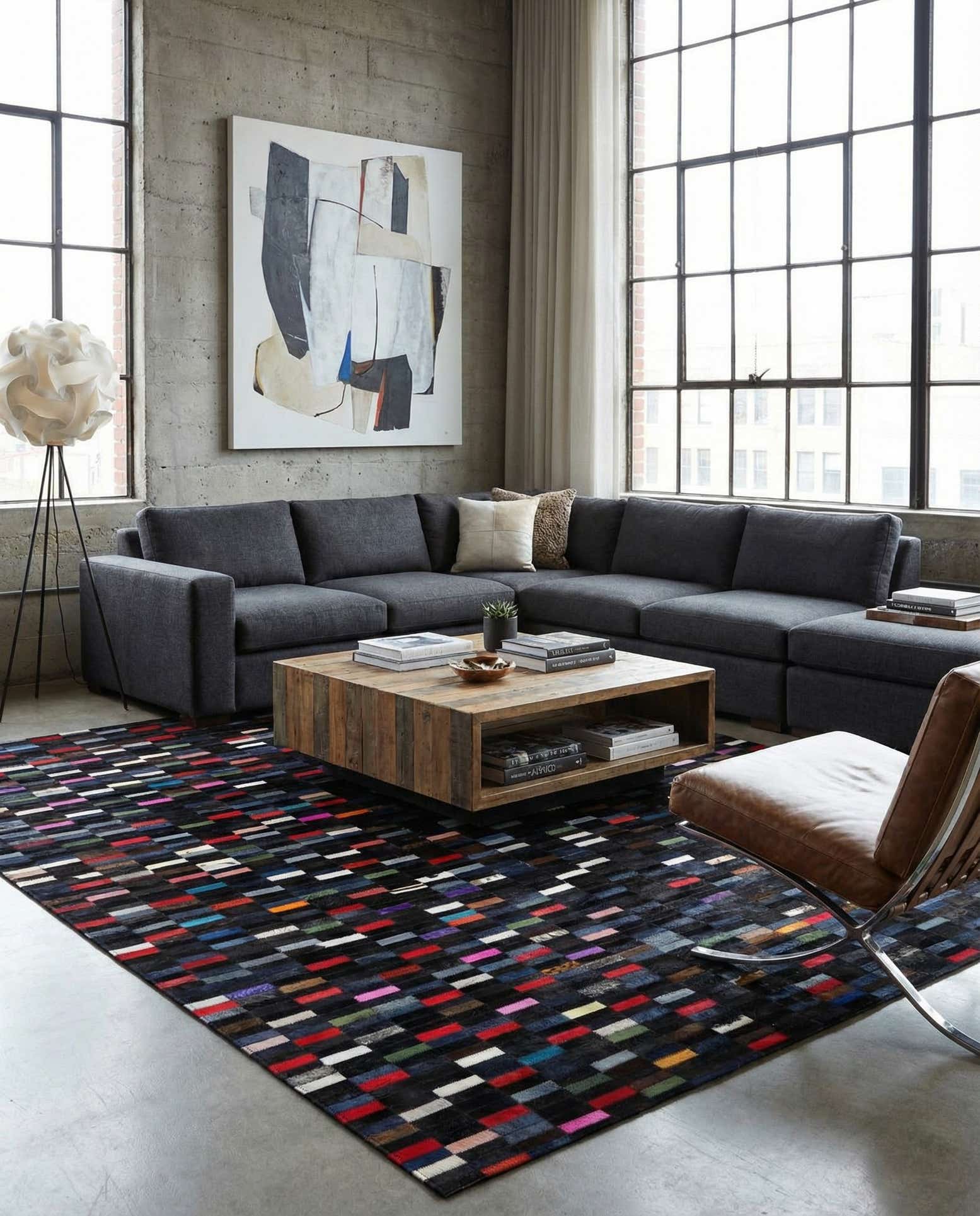 5' 2 x 7' 11 Cowhide - Patchwork Rug
