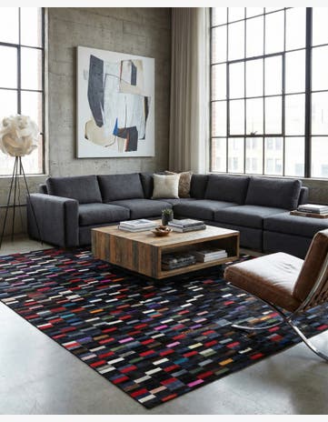 5' 2 x 7' 11 Cowhide - Patchwork Rug