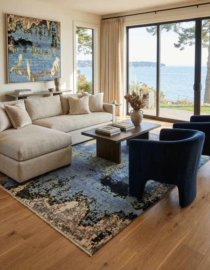 Detail image of 6' 5 x 9' 9  Hand Knotted Darya Rug