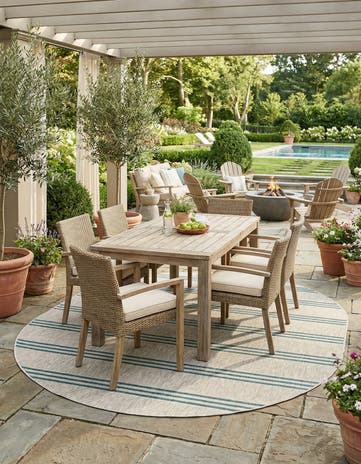 7' 10 x 10' Easy-Clean Jill Zarin Anguilla Indoor / Outdoor Oval Rug