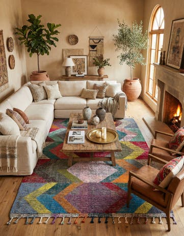 8' 2 x 11' Hand Knotted Moroccan Wool Rug