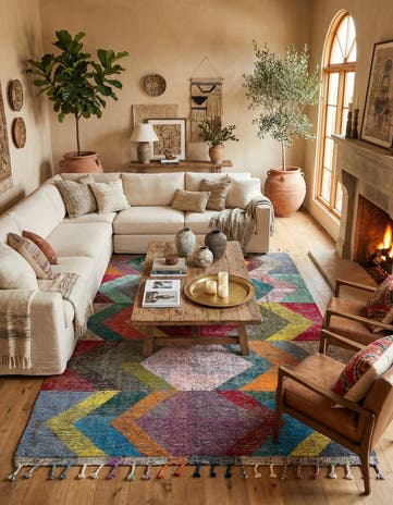 8' 2 x 11' Hand Knotted Moroccan Wool Rug