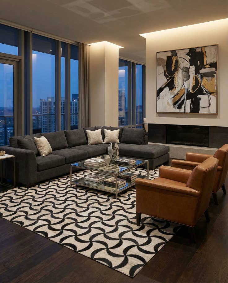 Detail image of 5' x 7' 9 Cowhide Rug