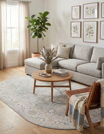 Cloud Gray Whitney Oval Rug