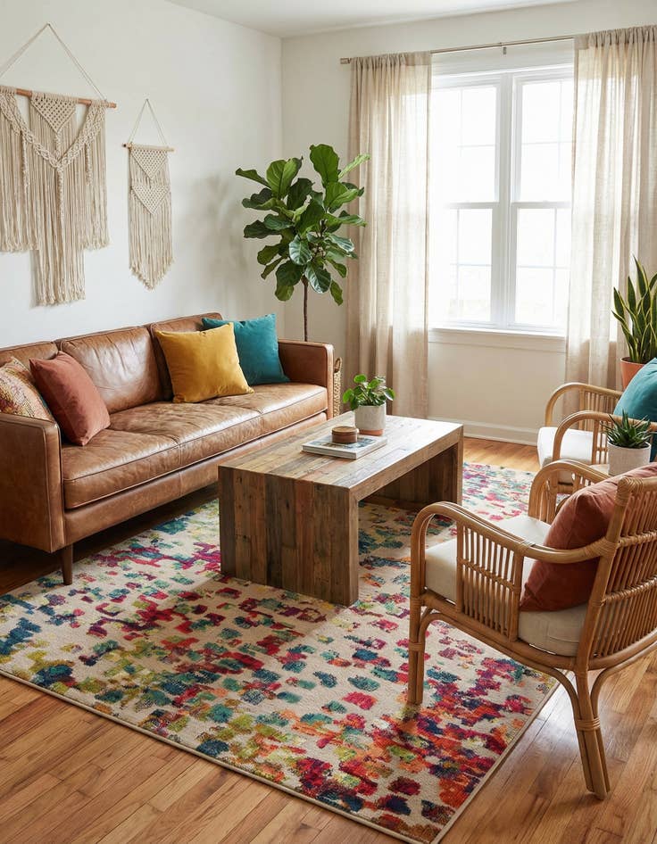 Detail image of  7' 10 x 10'  Washable Casablanca Indoor / Outdoor Rug