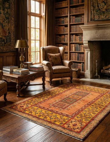 3' 8 x 5' 5 Kashkuli Wool Rug