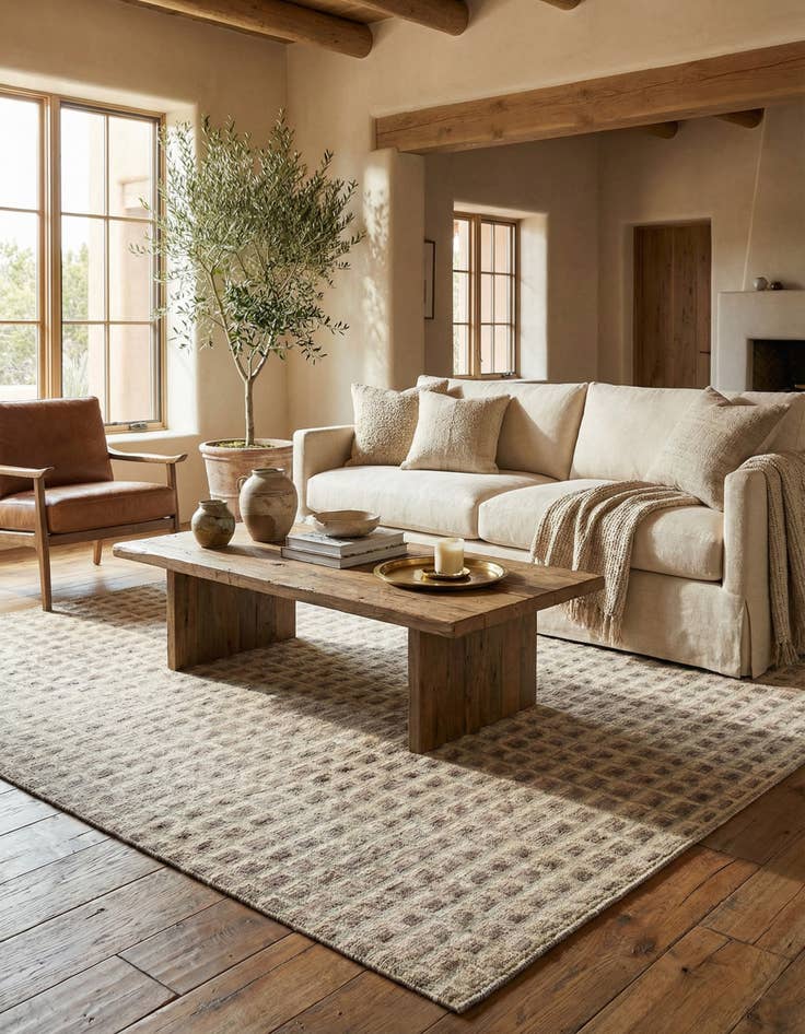 Detail image of  8' 5 x 9' 10  Hand Knotted Moroccan Wool Rug