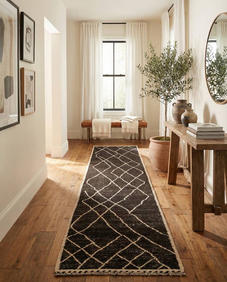 Detail image of 3' x 13' 9 Hand Knotted Moroccan Wool Runner Rug