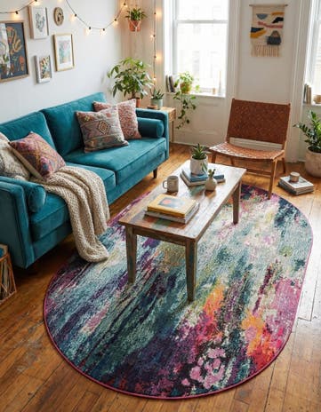 Washable Theia Oval Rug
