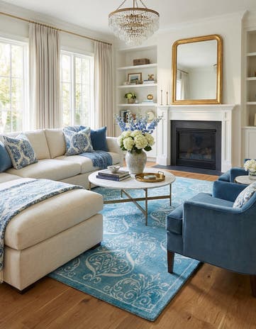 6' 9 x 9' 6 Hand Knotted Darya Wool Rug
