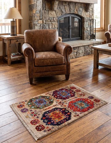 2' x 3' 1 Hand Knotted Ariana Ziegler Rug