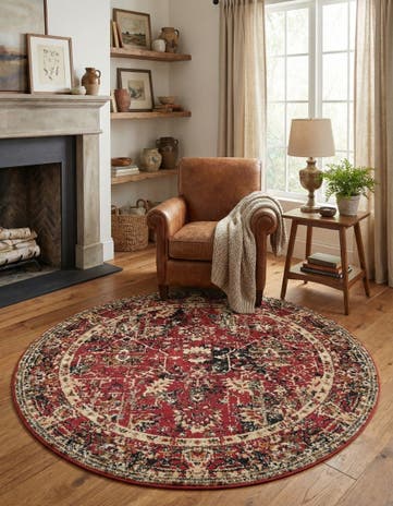 5' 3 x 5' 3 Saturn Round Rug