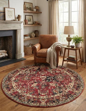 5' 3 x 5' 3 Saturn Round Rug