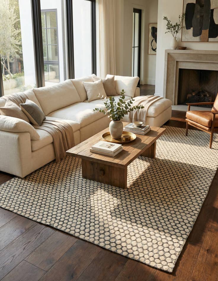 Detail image of 7' 10 x 10' 1  Hand Knotted Darya Wool Rug