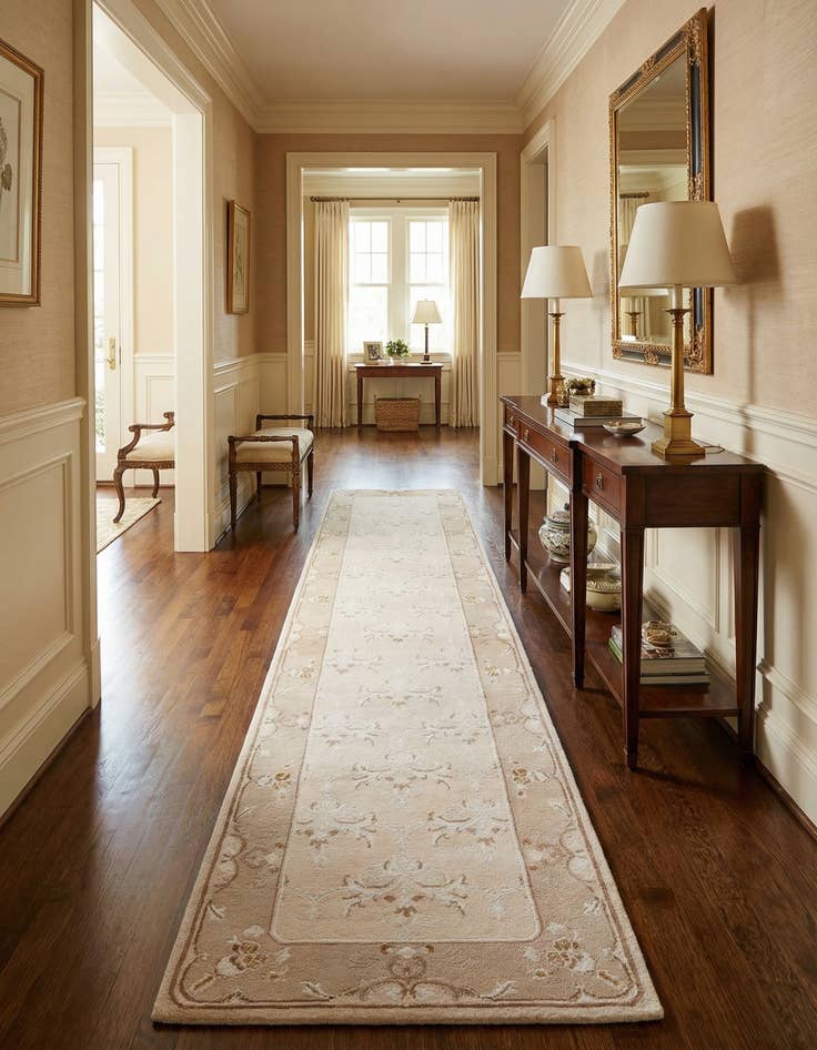 Detail image of 2' 10 x 10'  Hand Knotted Darya Wool Runner Rug