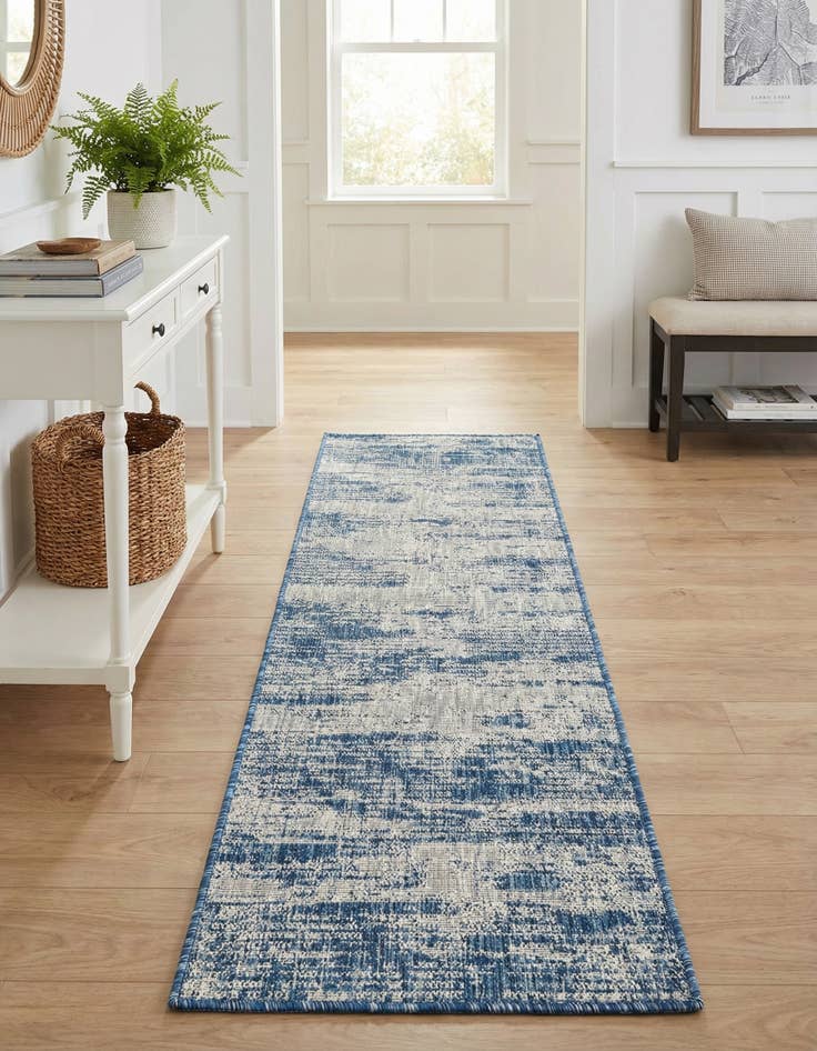 Detail image of  2' x 6'  Washable Modern Indoor / Outdoor Runner Rug
