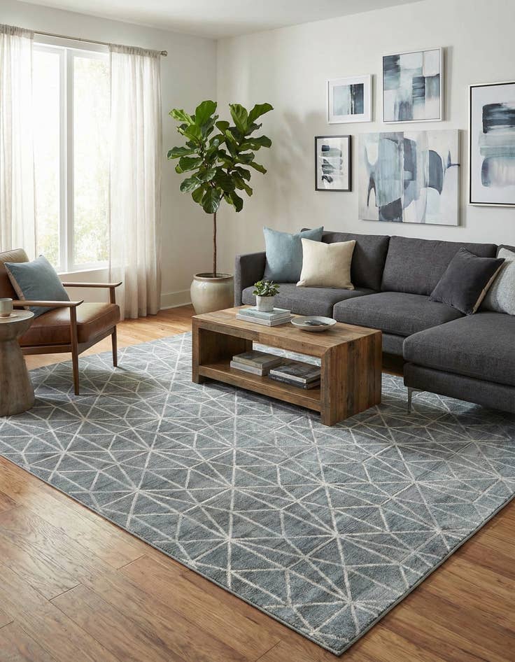 Detail image of  9' 10 x 14' Lattice Trellis Rug