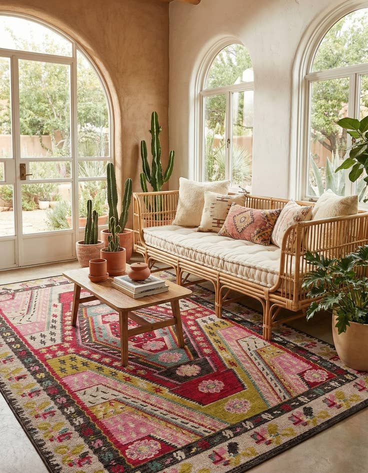 Detail image of 10' 6 x 16' 5  Washable Santa Fe Rug