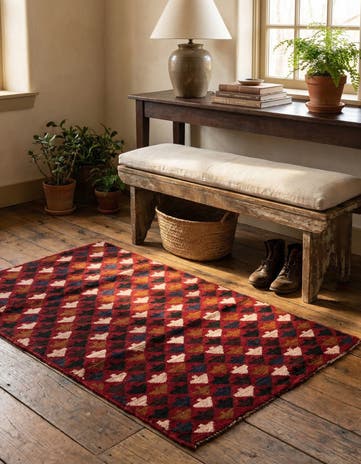 2' 9 x 4' 8 Hand Knotted Balouch Persian Wool Rug