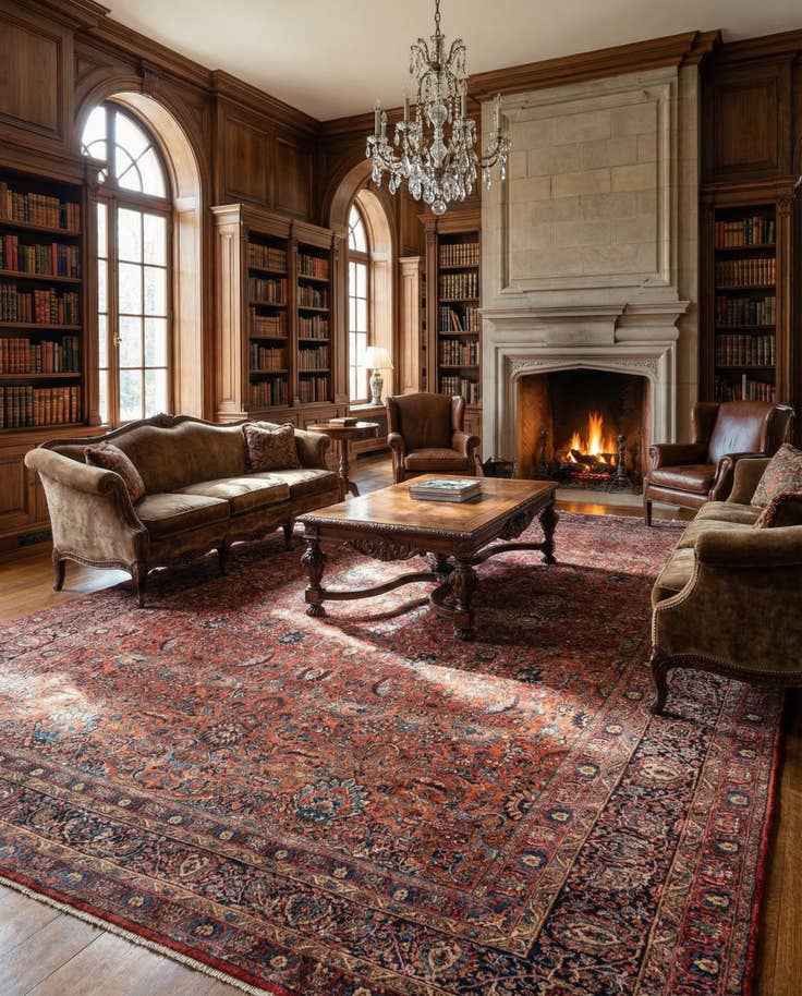 Detail image of 13' 5 x 23' 4 Sarouk Rug