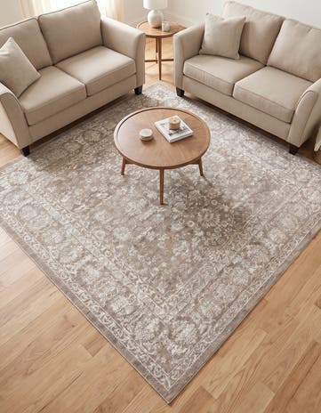 Jill Zarin Gray Uptown Central Park Square Rug