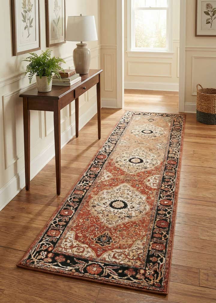 2' 7 x 10' Easy-Clean Traditional Indoor / Outdoor Runner Rug