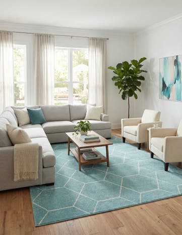 10' x 14' Lattice Frieze Rug