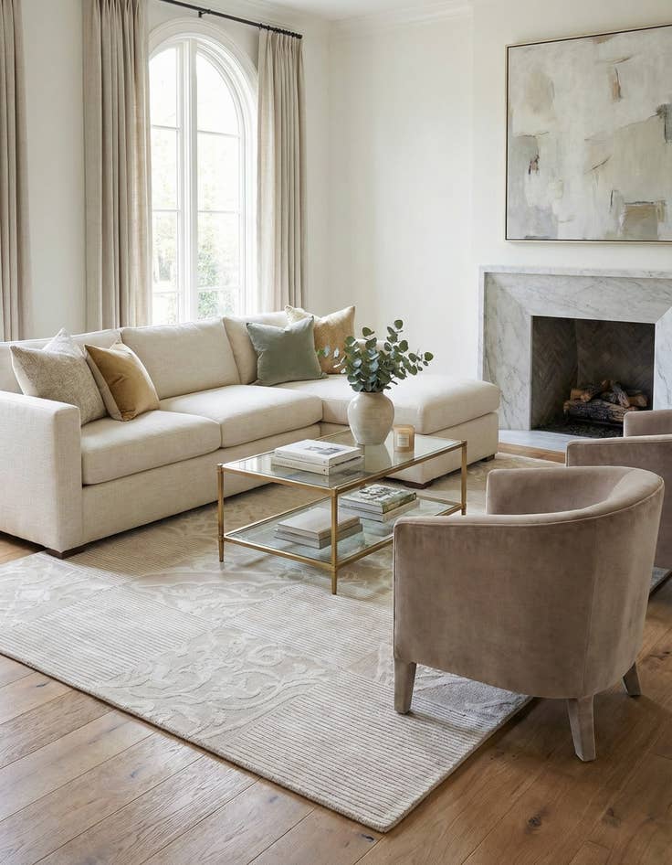 Detail image of 6' 8 x 10' 1 Hand Knotted Darya Wool Rug