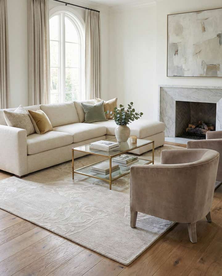 6' 8 x 10' 1 Hand Knotted Darya Wool Rug