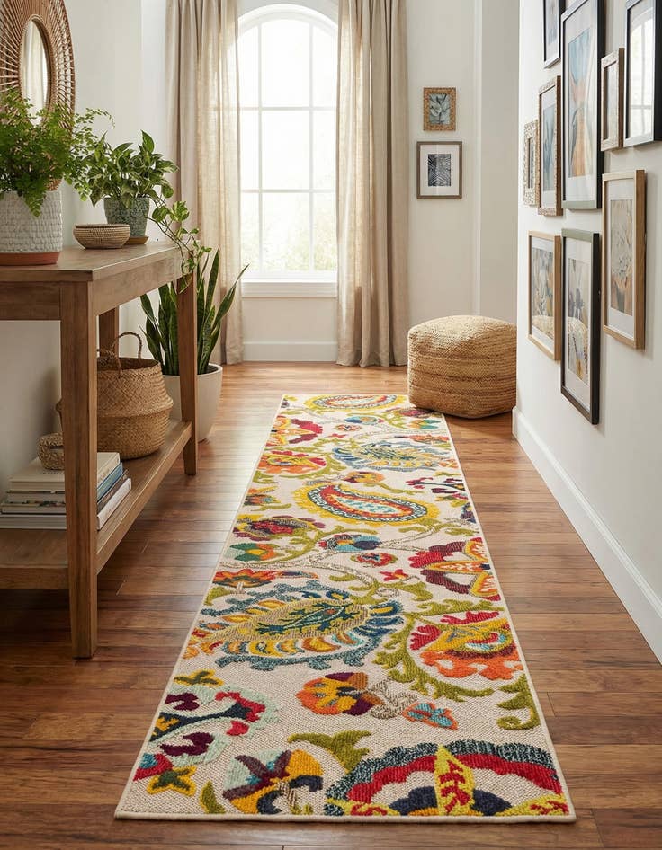 Detail image of 2' 7 x 12'  Washable Casablanca Indoor / Outdoor Runner Rug