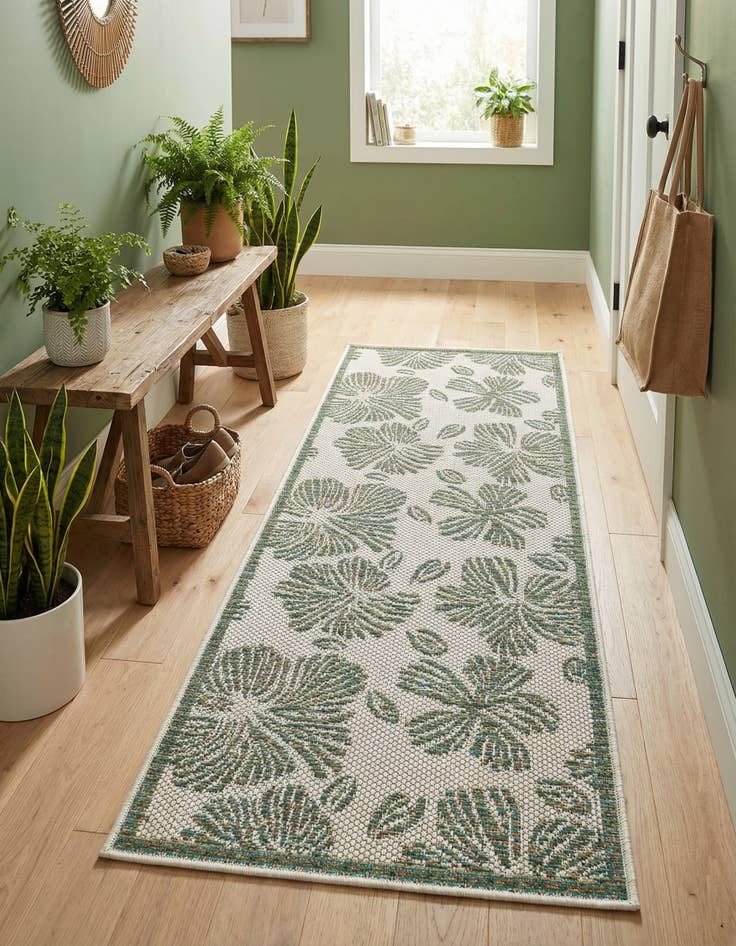 Detail image of  2' x 5' 1  Washable Baja Indoor / Outdoor Runner Rug