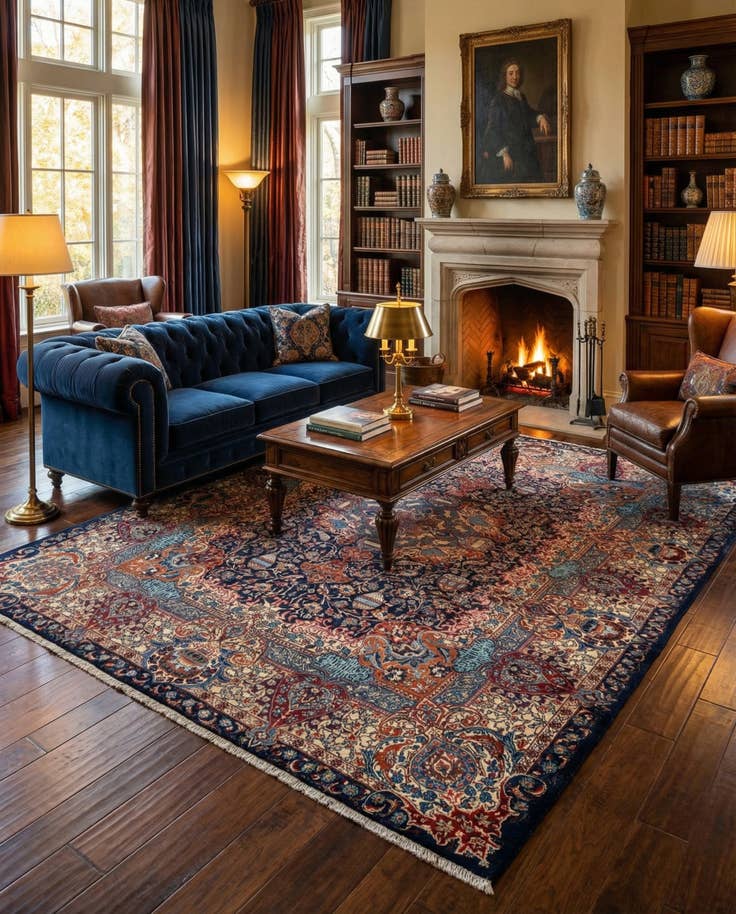Detail image of 9' 8 x 12' 6 Kashmar Wool Rug