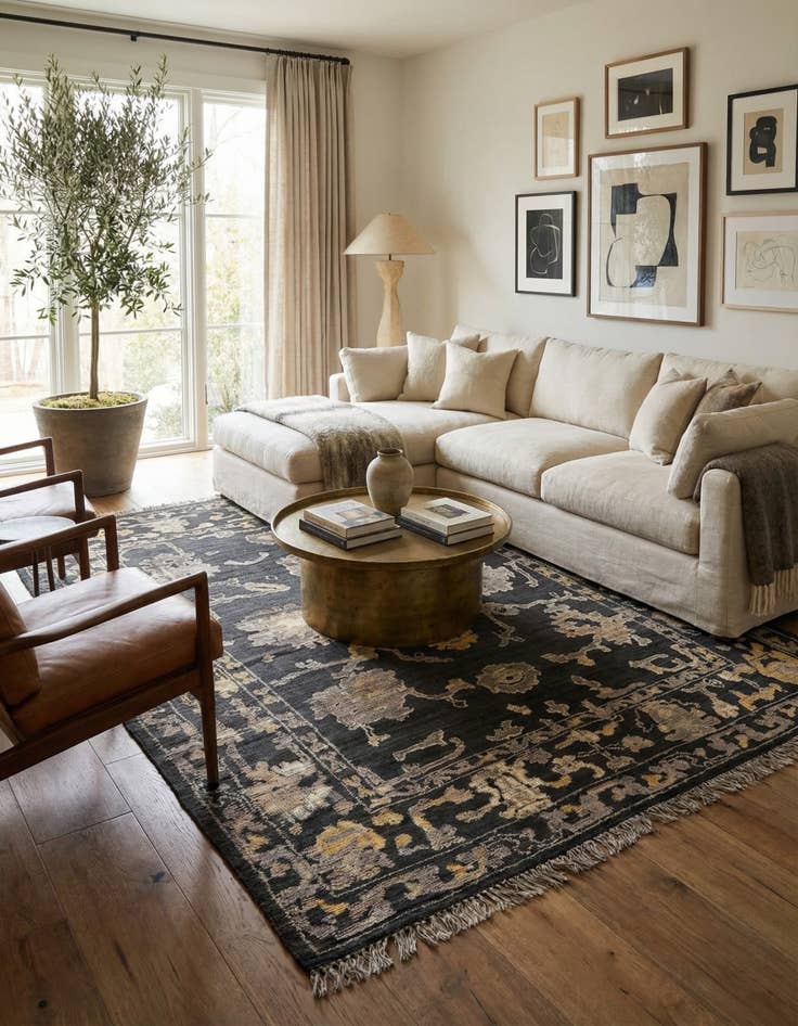 Detail image of 8' 8 x 12' 4  Hand Knotted Darya Wool Rug