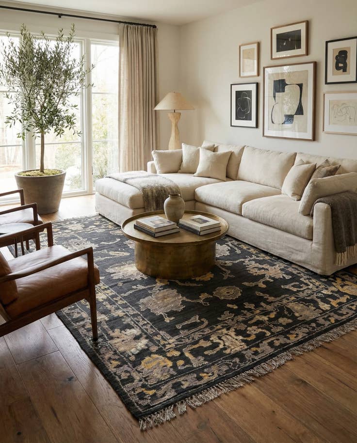 Detail image of 8' 8 x 12' 4 Hand Knotted Darya Wool Rug