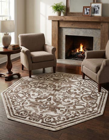 5' 3 x 5' 3 Hermitage Octagon Rug