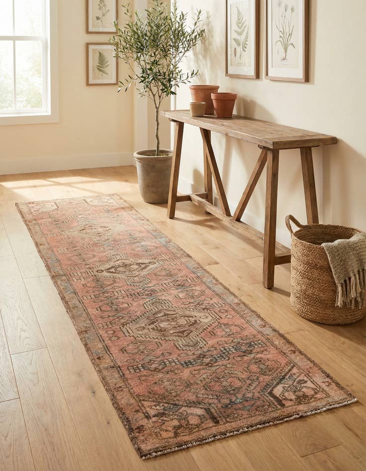 Detail image of 2' 3 x 10' 2  Hand Knotted Ultra Vintage Persian Wool Runner Rug