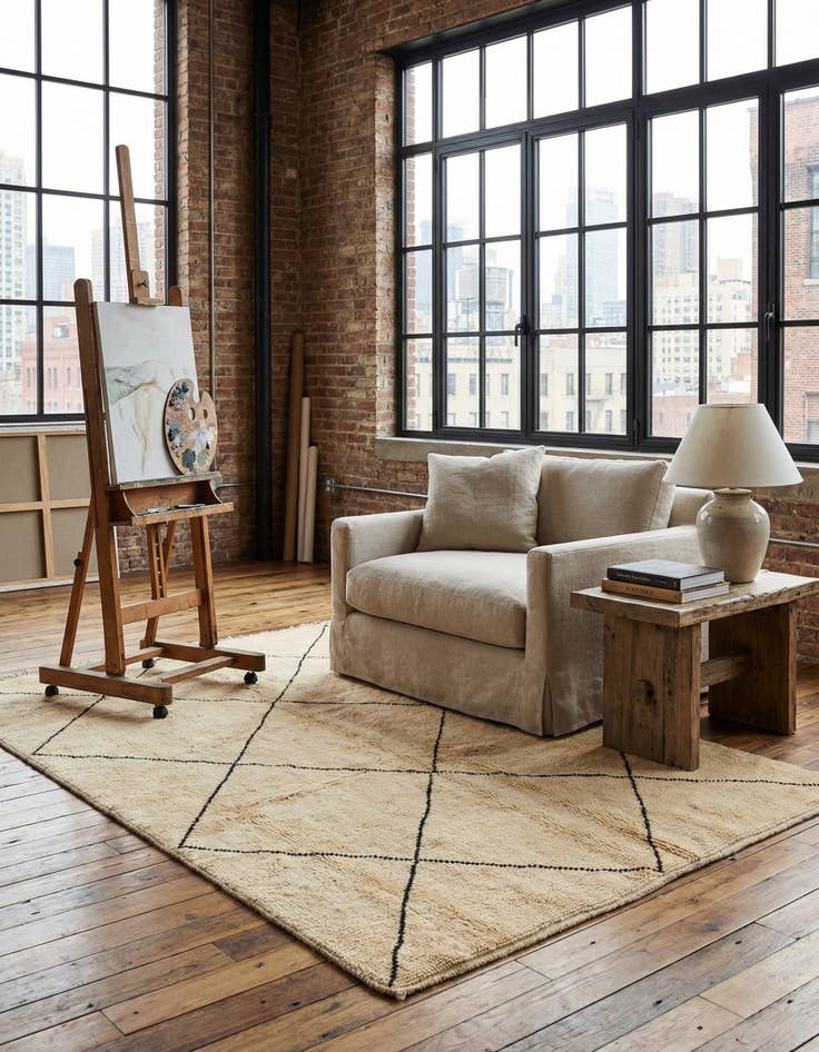 Detail image of 7' 1 x 10' 2 Berber Rug