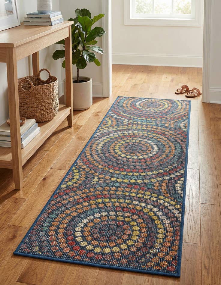 Detail image of 2' x 6' 1  Washable Baja Indoor / Outdoor Runner Rug
