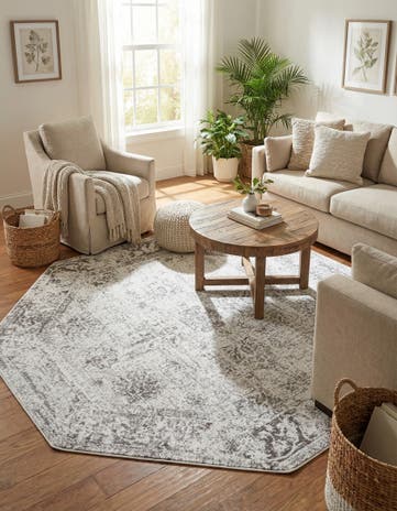 Gray Monte Carlo Octagon Rug